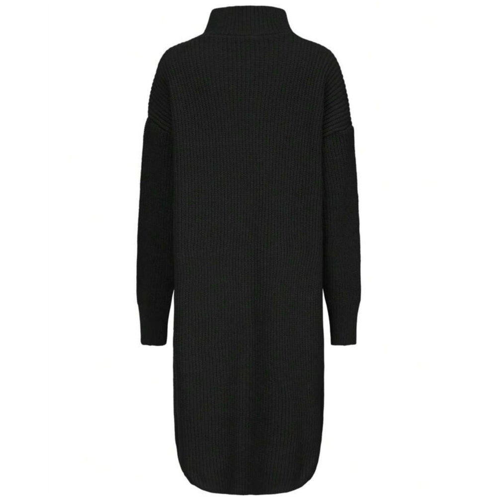 Cozy Solid Button Down High Neck Pockets Oversized Cardigan - Picture 4 of 8